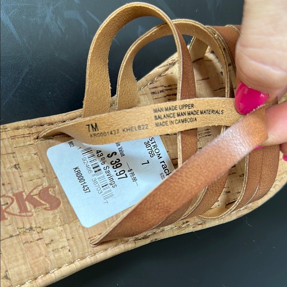 Kork’s Brown Leather-Like Sandals - Picture 4 of 4